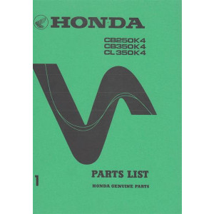 Honda CB250K4 CB350K4 CL350K4 Parts List