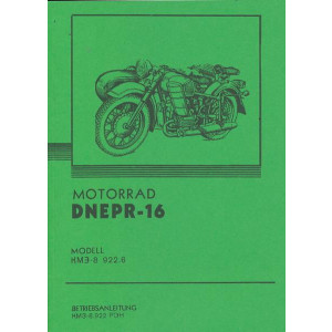 Dnepr 16 Motorrad, Modell KM 3-8 922.6, Betriebsanleitung