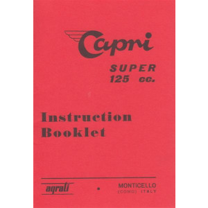 Capri Super 125 cc Instruction Booklet