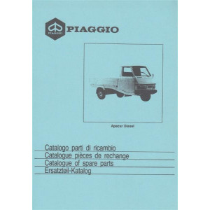 Piaggio Apecar Diesel, Ersatzteil-Katalog